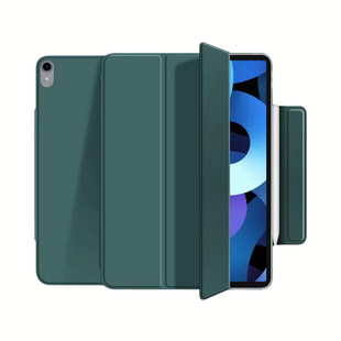 Leder und Silikon Case für Apple iPad Pro 12.9", Dunkelgrün