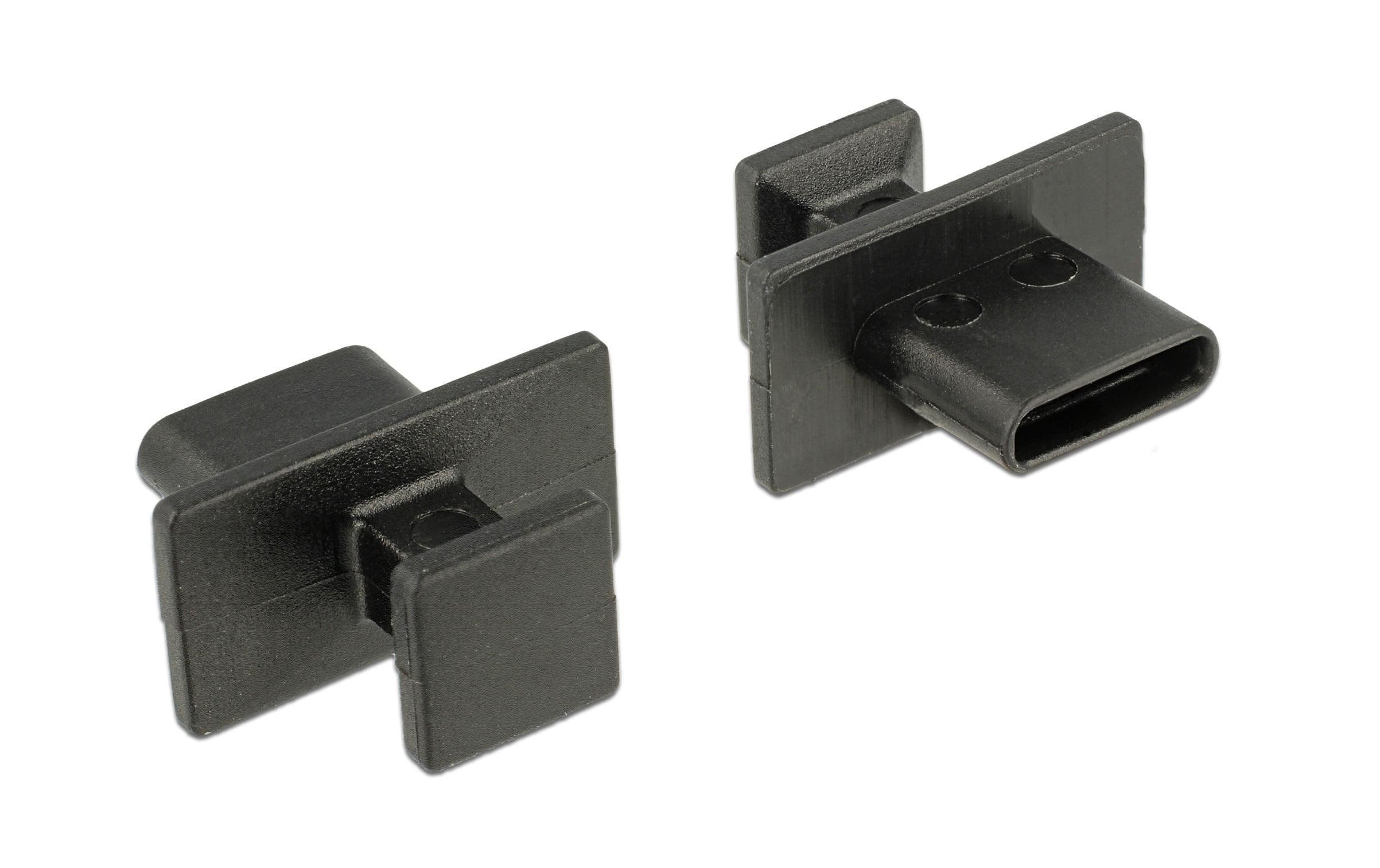 Delock Blindstecker/Staubschutz USB-C 10 Stück Schwarz