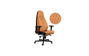 chaise de jeu noblechairs ICON en cuir véritable cognac