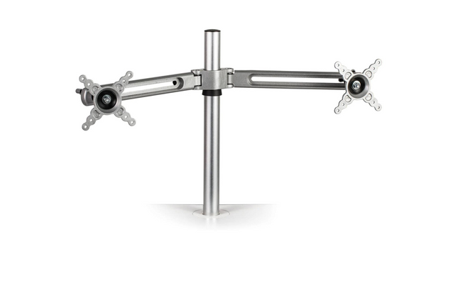 Fellowes support de table double bras pour écran Lotus jusqu'à 7 kg - argent