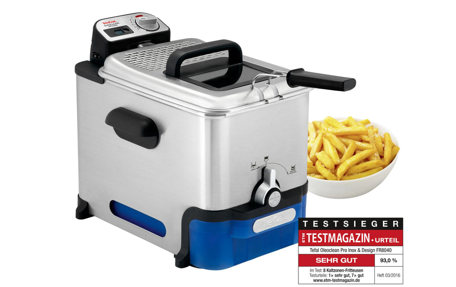Tefal Friggitrice Oleoclean Pro Inox & Design 3.5 l