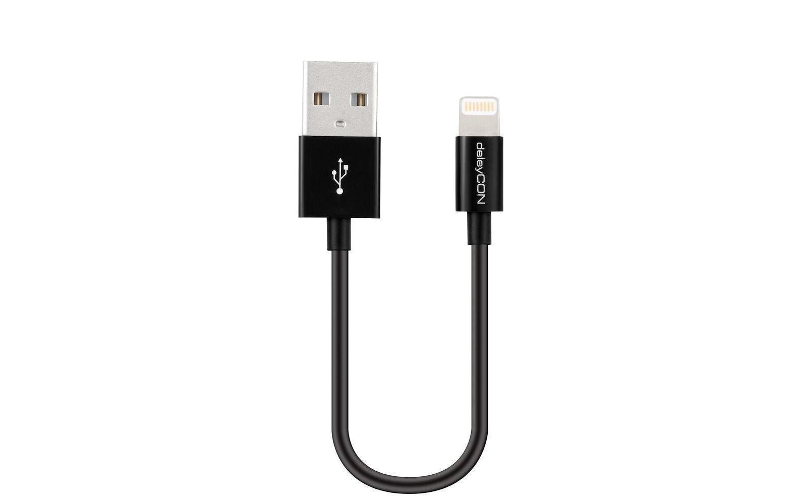 deleyCON USB 2.0-Kabel USB-A - Lightning 0.15 m
