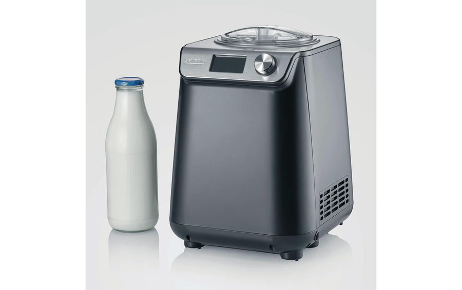 Severin Glacemaschine EZ 7407 1.2 l, Schwarz/Silber
