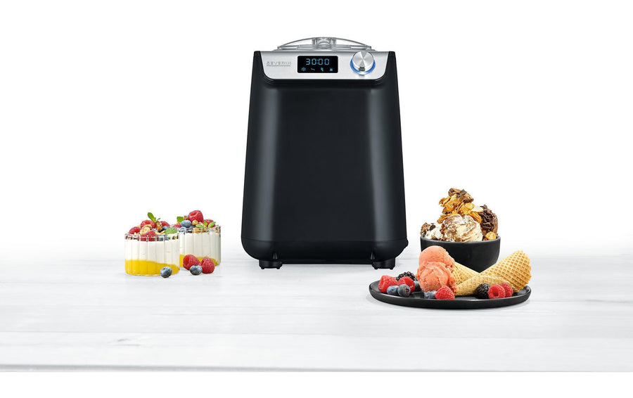 Severin Glacemaschine EZ 7407 1.2 l, Schwarz/Silber