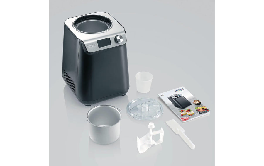Severin Glacemaschine EZ 7407 1.2 l, Schwarz/Silber