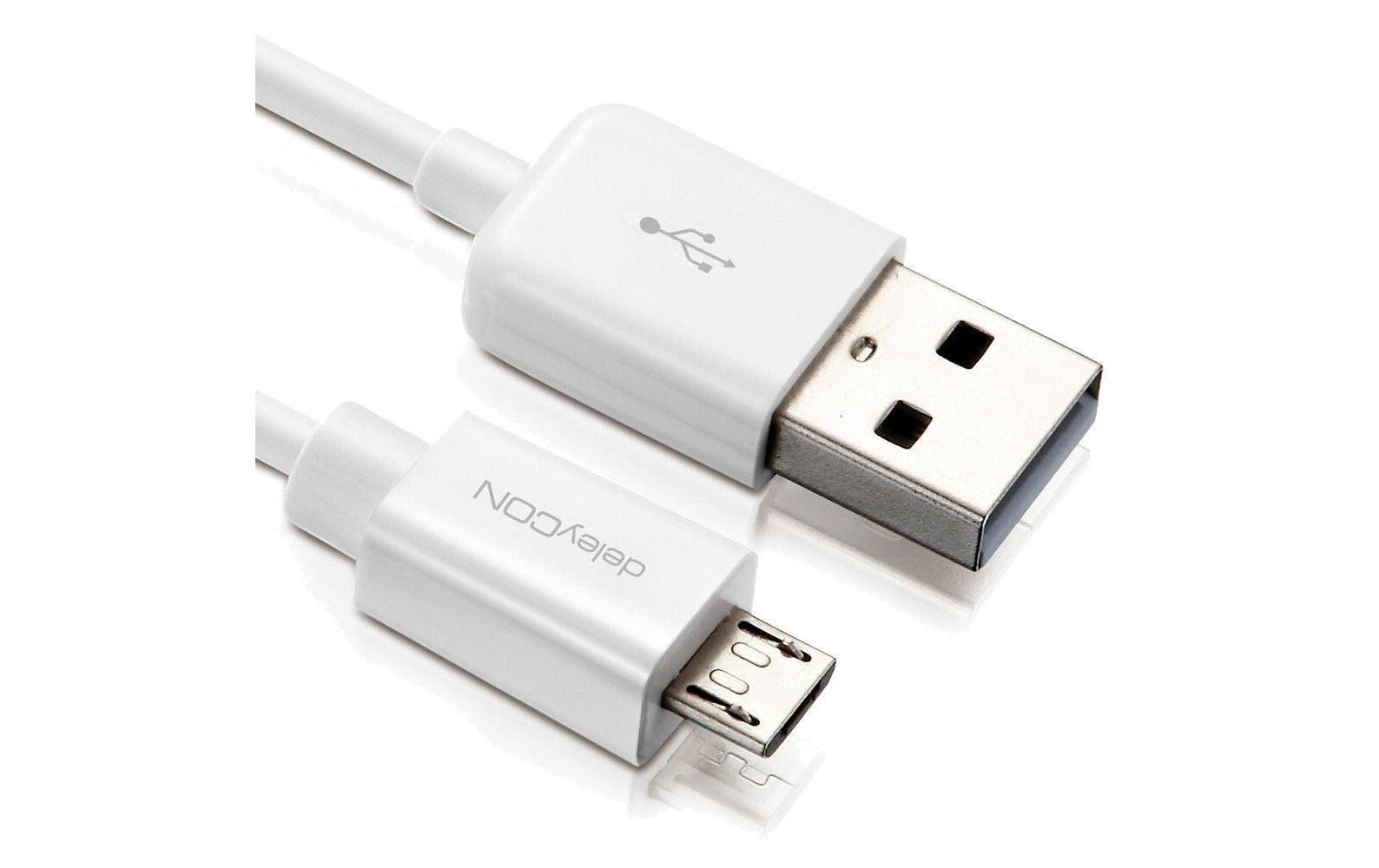deleyCON USB 2.0-Kabel USB-A - Micro-USB B 3 m