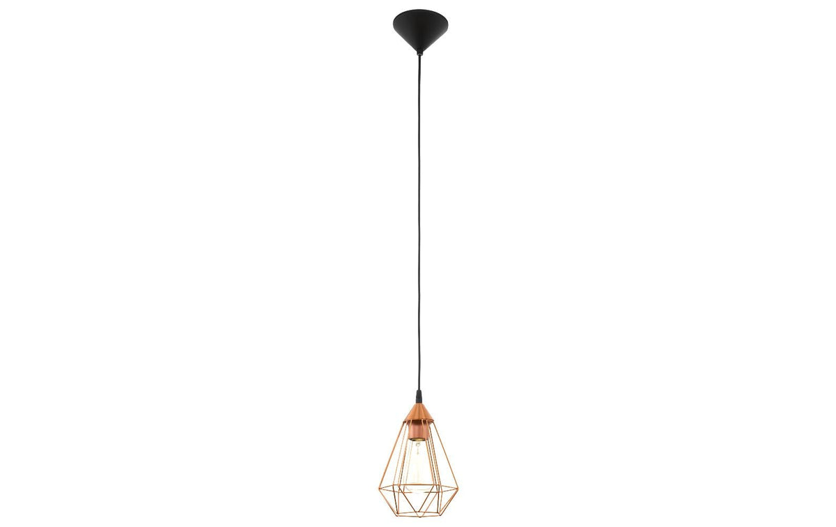 EGLO Leuchten Pendelleuchte TARBES 1x E27, 17.5 cm Kupfer