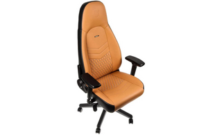 chaise de jeu noblechairs ICON en cuir véritable cognac