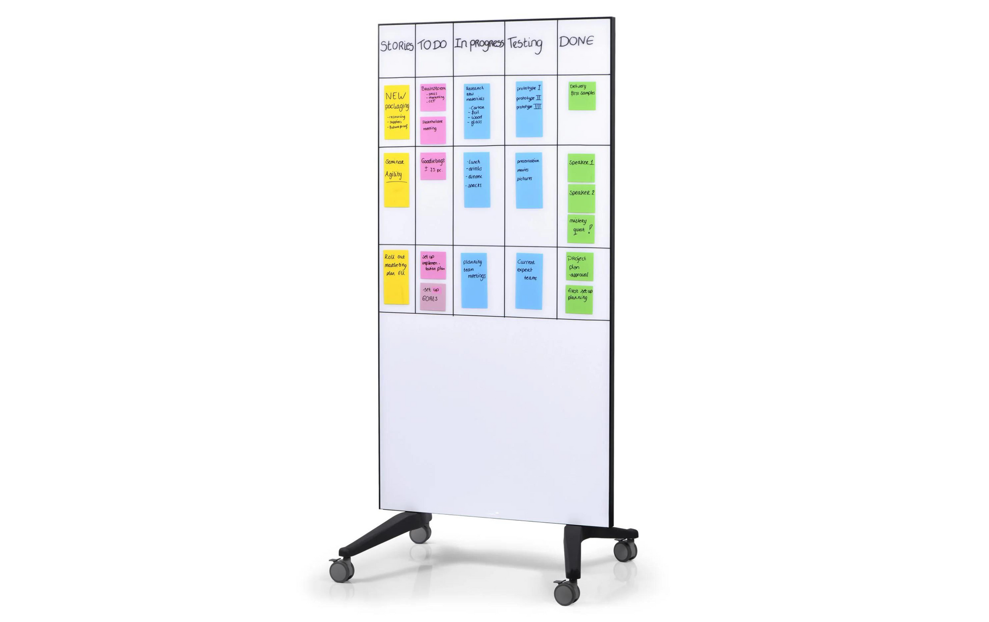 Legamaster magnetic glass board 175 cm x 95 cm, white
