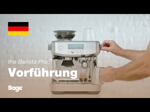 Sage Siebträgermaschine Barista Pro Schwarz/Silber - Video 2