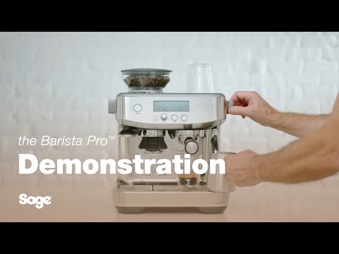 Sage Siebträgermaschine Barista Pro Schwarz/Silber - Video 4