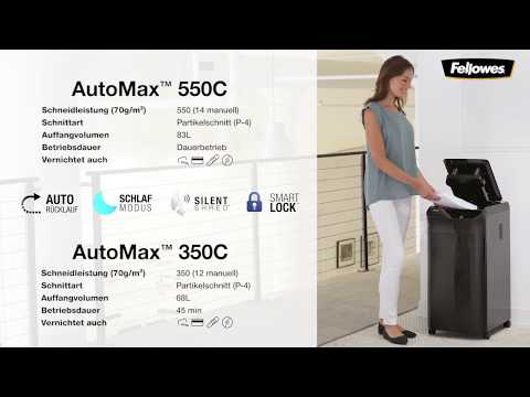 Fellowes Aktenvernichter AutoMax 350C P-4, 350 Seiten - Video 1