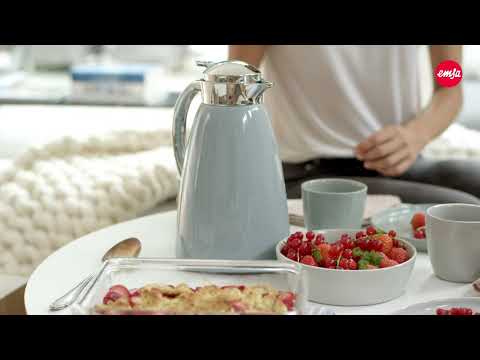 Emsa Thermoskanne Campo 1000 ml, Pastel-Grau - Video 1