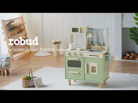 Robud ROBUD Mini-Spielküche Sprout Grün Holz Grün - Video 1
