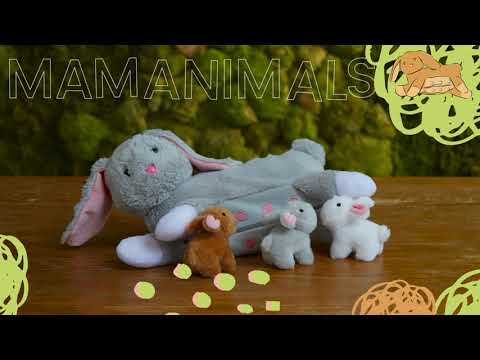Mamanimals Kuscheltier Mama Hase & Babys 25 cm - Video 1