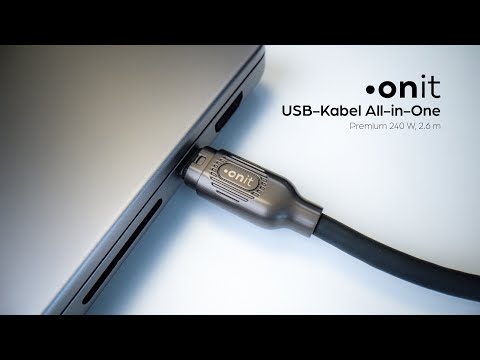 onit USB-Kabel All-in-One Premium 240 W, 2.6 m - Video 1